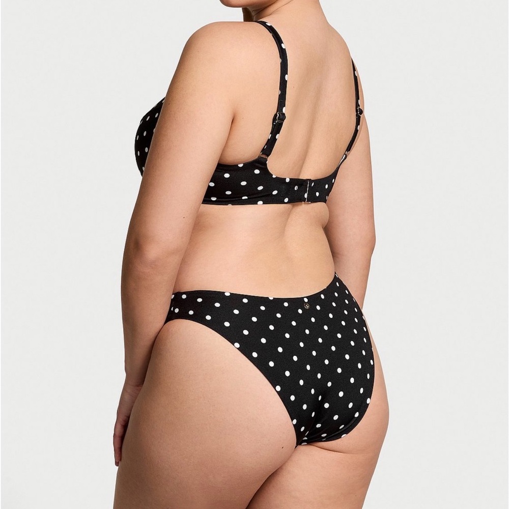Victoria's Secret Black and White Polka Dot Bikini Bottom - Picture 2 of 4